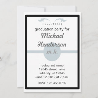 Monogrammed 2012 Graduation Party Invitation