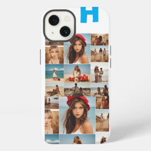 Monogrammed 7 Photo Collage,Personalised Elegant iPhone 13 Case