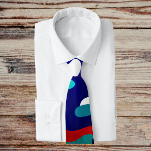 Monogrammed Abstract Summer Camo Tie