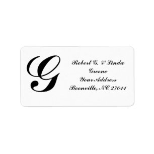 MONOGRAMMED- ADDRESS LABELS