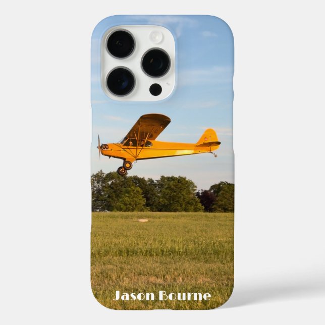Monogrammed Aeroplane Flying Photo,Aviation,Cool Case-Mate iPhone Case (Back)