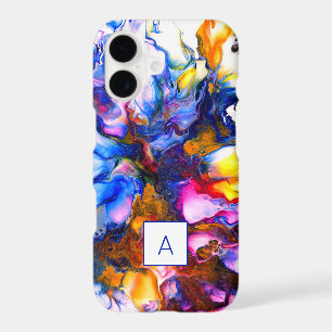 Monogrammed Agate Fluid Art Personalised