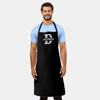 Monogrammed Apron - Personalised Name Custom Chef