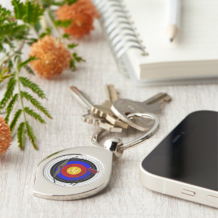 Monogrammed Archery Design Key Ring