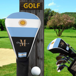 Monogrammed & Argentina Flag Golf Clubs Covers