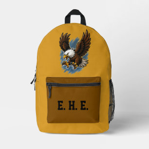 Monogrammed Bald Eagle Bookbag Printed Backpack