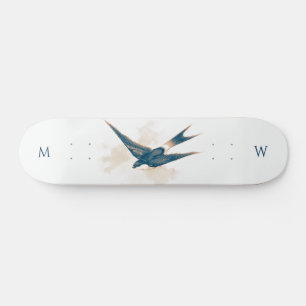 Monogrammed Barn Swallow Skateboard