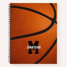 Monogrammed basketball spiral