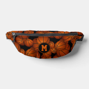Monogrammed basketballs pattern  bum bags