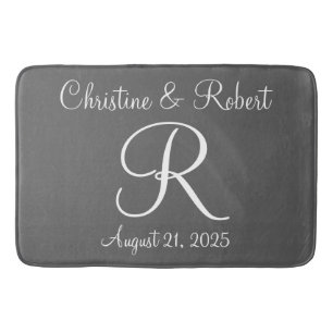 Monogrammed bathmat
