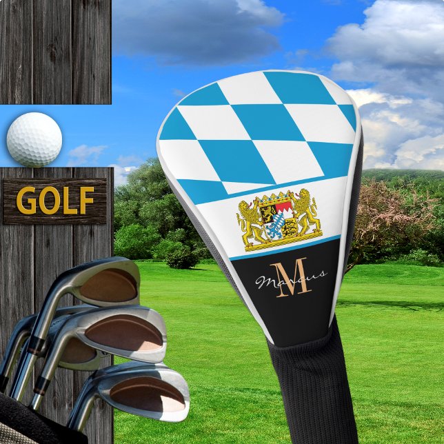 Monogrammed Bavaria Golf Covers, Bavarian Flag Head Cover (Creator Uploaded)