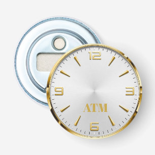 Monogrammed birthday gift for him and her elegant  bottle opener