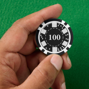 Monogrammed Black 100 Poker Chips