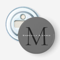 Monogrammed Black Grey Calligraphy