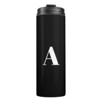 Monogrammed black white custom initial modern
