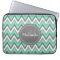 Monogrammed Blue & Grey Chevron Pattern