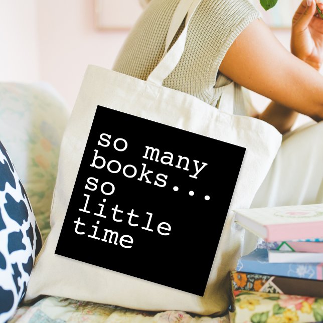 Monogrammed Book Lovers So Many Books Tote Bag (Creator Uploaded)