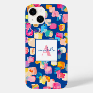 Monogrammed Bright Abstract Name Case-Mate iPhone 14 Case