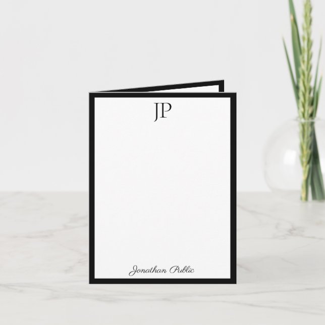 Monogrammed Calligraphed Script Template (Front)