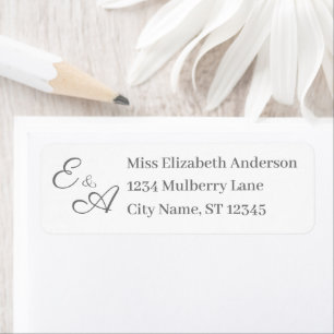 Monogrammed Catholic Return Address