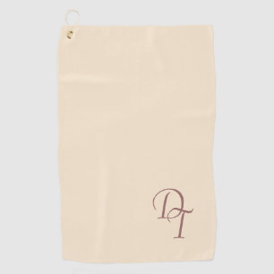 Monogrammed -  champagne color  golf towel