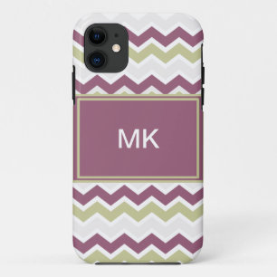 Monogrammed Chevron Brick Case-Mate iPhone Case