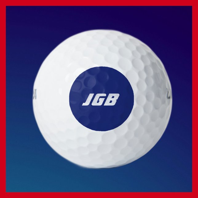 Monogrammed Choose Your Colour Background Golf Balls (Creator Uploaded)