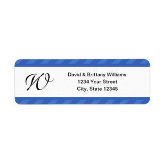 Monogrammed Christmas Holiday Return Address Label