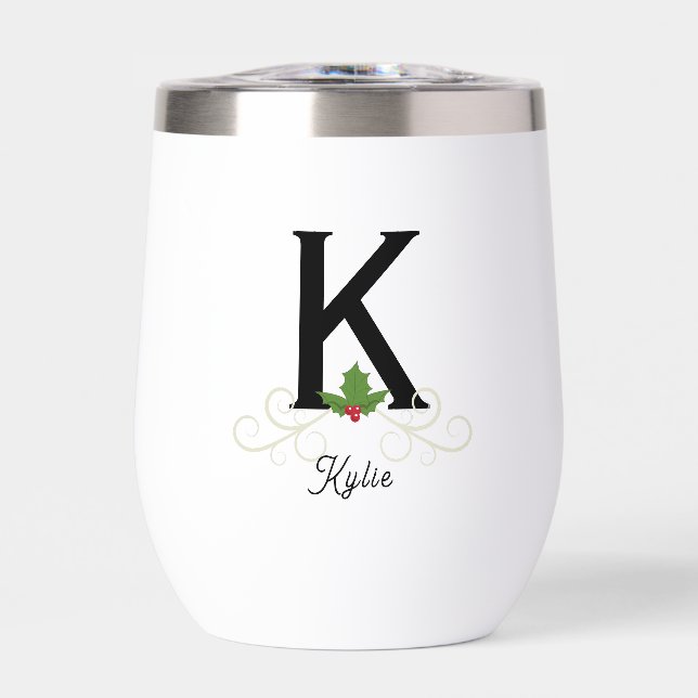 Monogrammed Christmas Holly (Front)