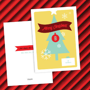 Monogrammed Christmas Icons Christmas Card