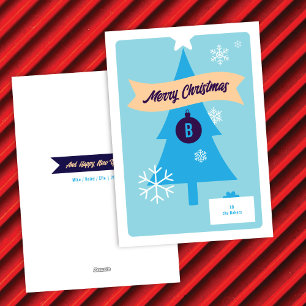 Monogrammed Christmas Icons Christmas Card