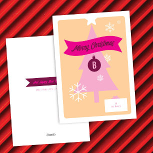 Monogrammed Christmas Icons Christmas Card