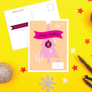 Monogrammed Christmas Icons Christmas Postcard