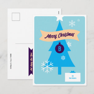 Monogrammed Christmas Icons Christmas Postcard