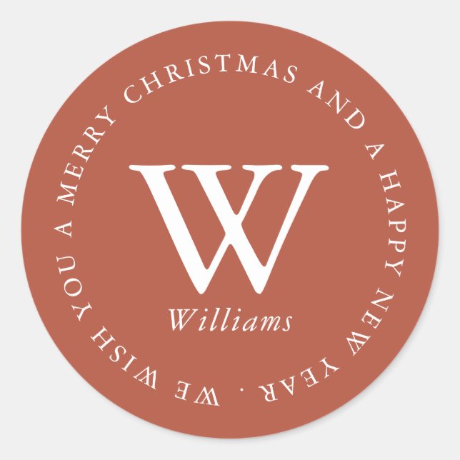 Monogrammed Christmas Seal (Front)