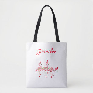 Monogrammed Christmas Tote Bag