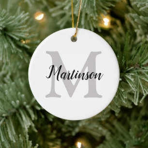 Monogrammed Christmas Tree Ornament