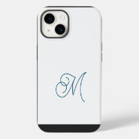Monogrammed Classical Script Plain Initial