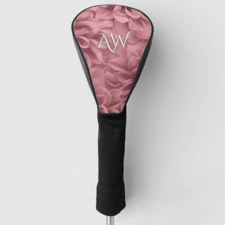 Monogrammed Cluster of Mauve Dahlias Floral Golf Head Cover
