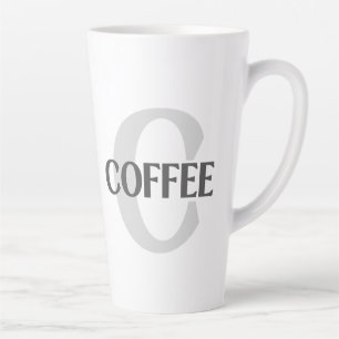 Monogrammed Coffee Latte Mug