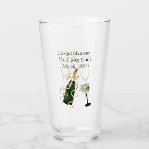 Monogrammed Congratulations Glass Cup