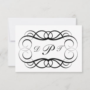 Monogrammed Custom Invite/Thank you Note RSVP Card