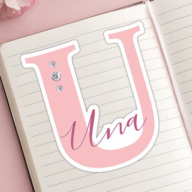 Monogrammed Custom Name Elegant Faux Diamonds (Creator Uploaded)