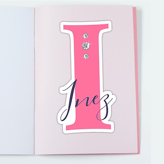 Monogrammed Custom Name Elegant Faux Diamonds (Creator Uploaded)
