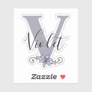 Monogrammed Custom Name Romantic Lily Flower