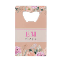 Monogrammed dusty pink floral 