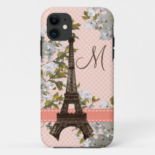 Monogrammed Eiffel Tower Case-Mate iPhone Case