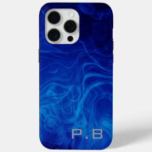 Monogrammed Electric Blue uniqe effect iPhone 15 Pro Max Case
