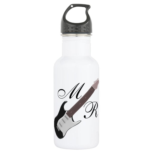 Monogrammed Electric Guitar 532 Ml Water Bottle (Front)