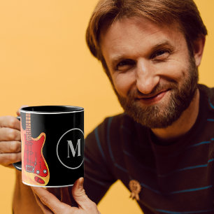 Monogrammed electric Guitar Mug